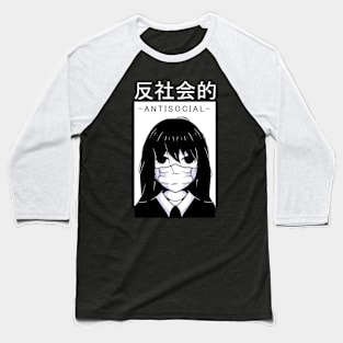 Antisocial corona anime cool style Baseball T-Shirt